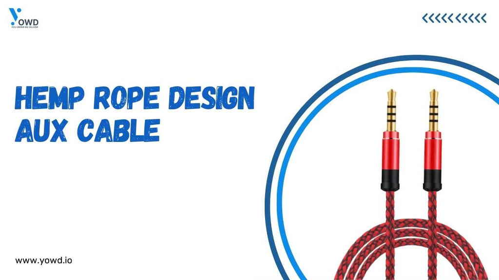 Eco-Fab Harmony: Hemp Rope Design AUX Cable - 3.5mm Edition