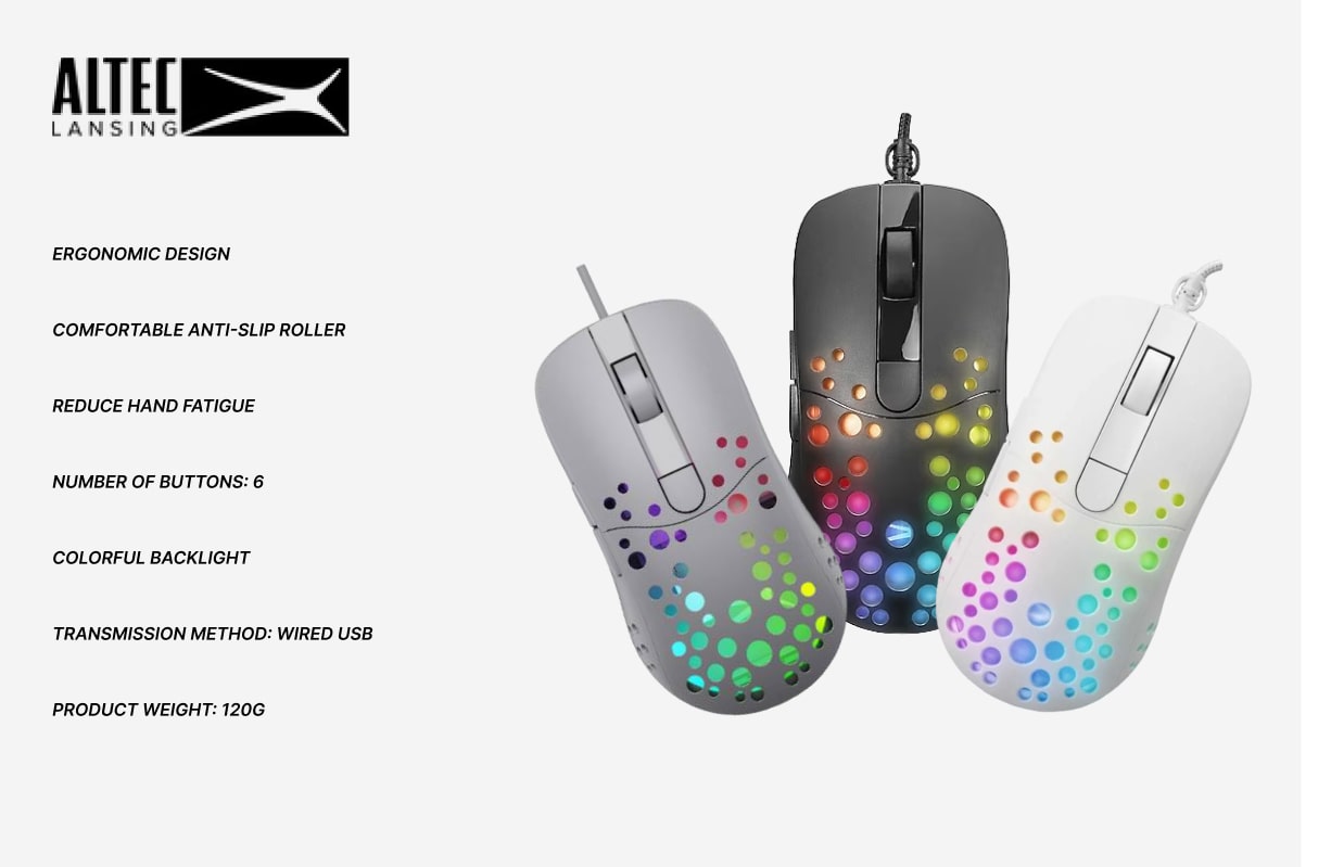Altec Lansing ALGM 7622 Wired RGB Gaming Mouse 4