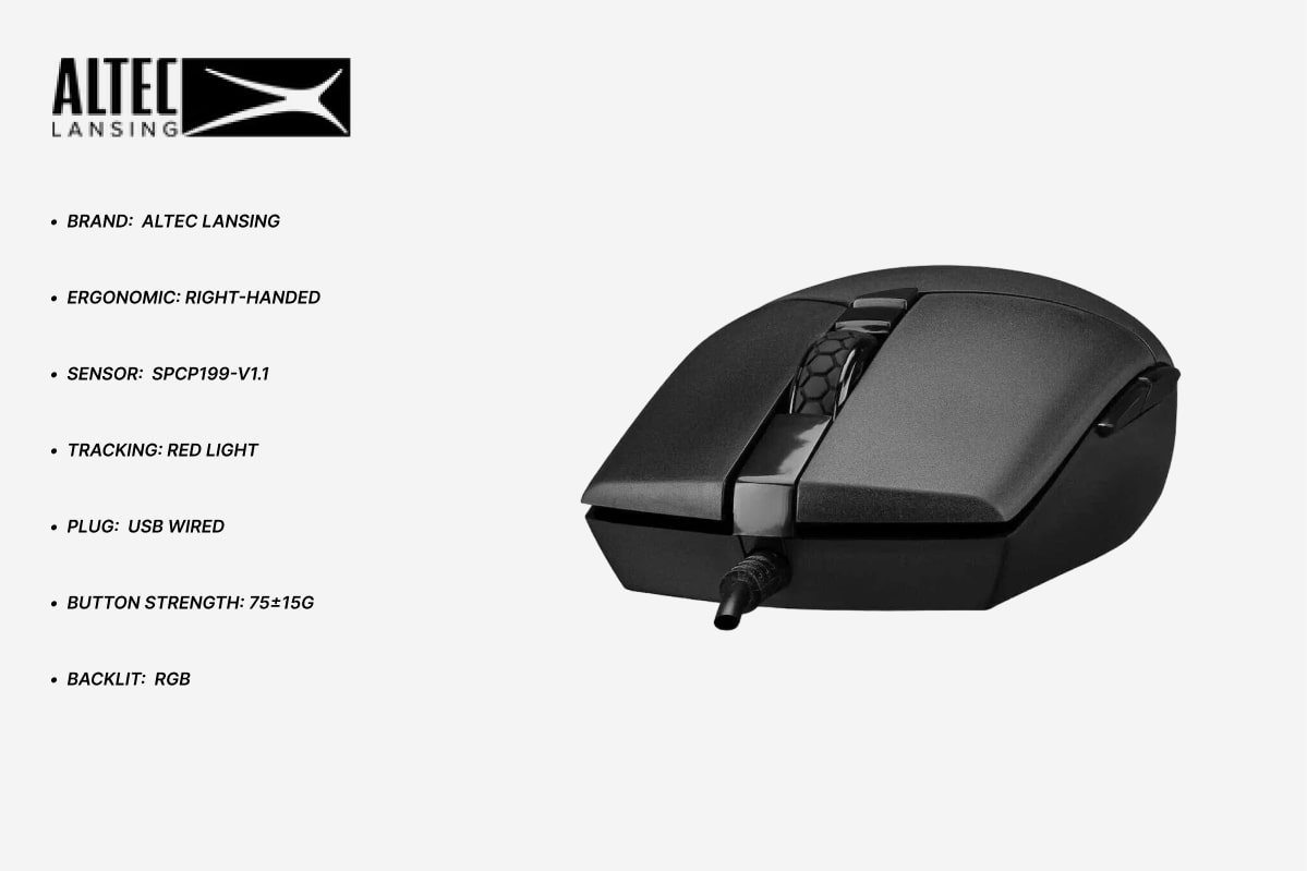 Altec Lansing ALGM 9304 RGB Gaming Mouse 4