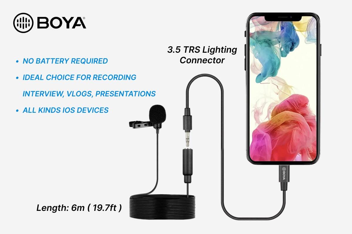 BY-M2 Digital Lavalier Microphone for iOS 4