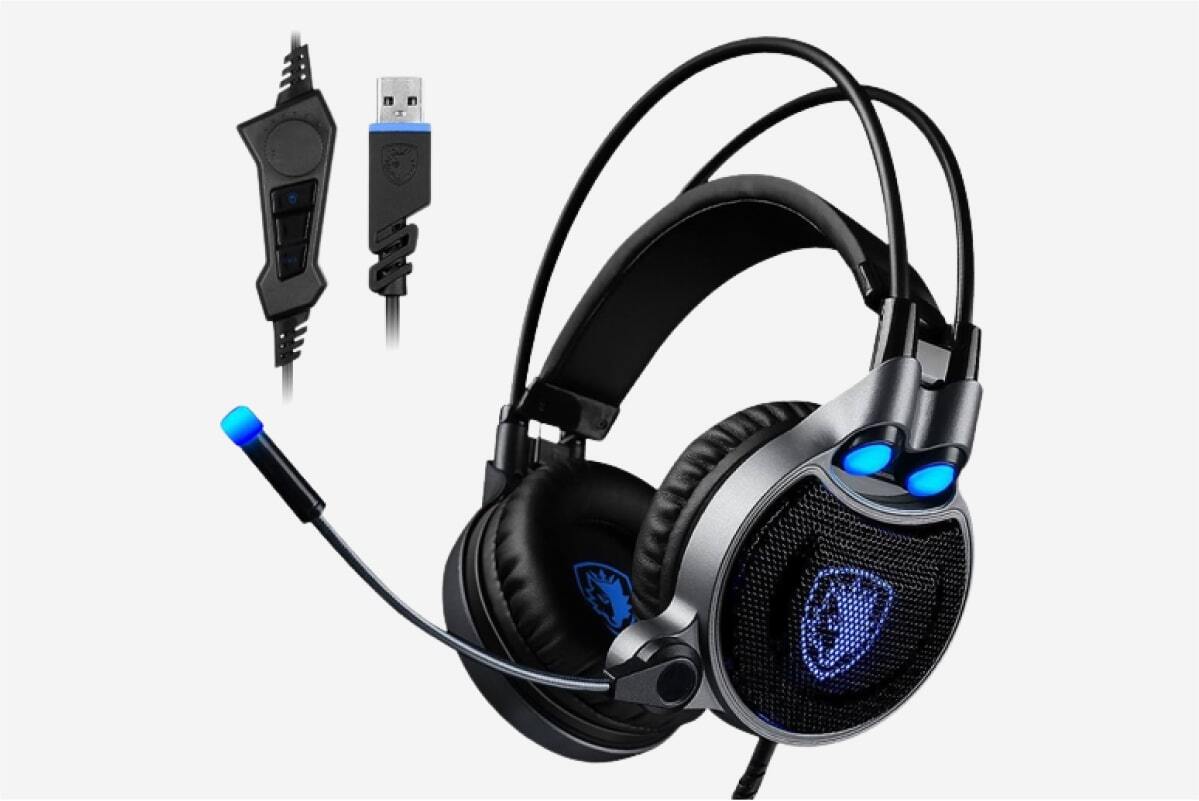SADES R1 7.1 USB Ear Gaming Headset With Vibration 1