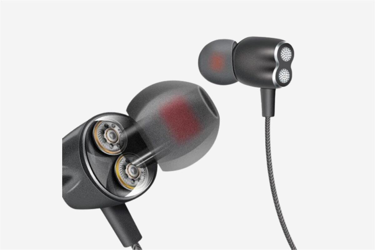 Space VT-535 Vibrate Dual Speaker Earphones1