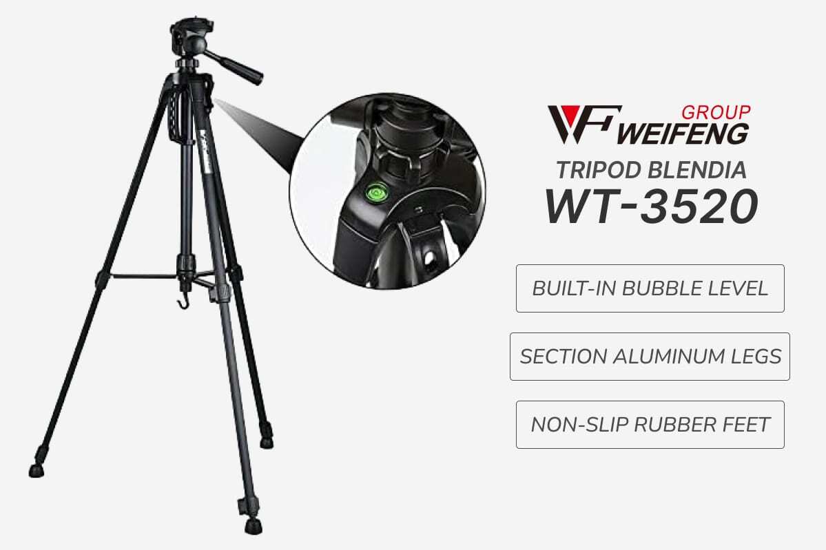 WT-3520 Camera/Camcorder 3-Way Panel Ballhead 3