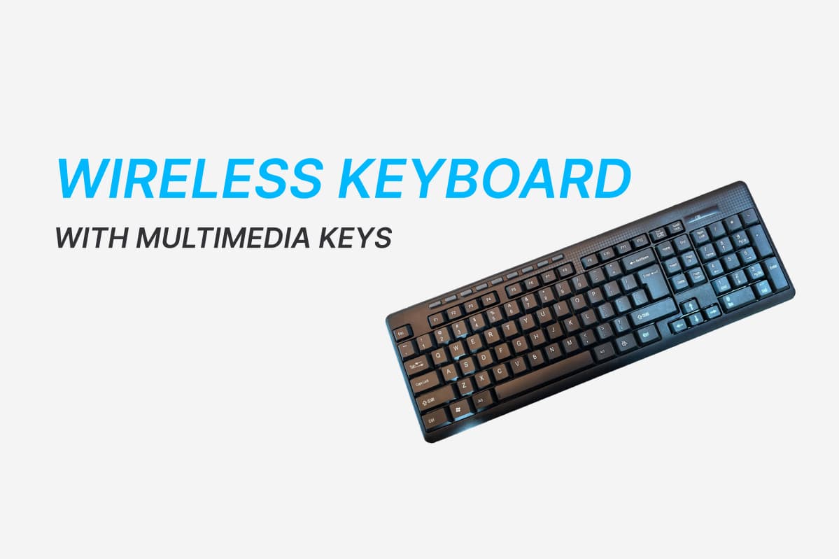 Wireless Keyboard with Multimedia Keys 1