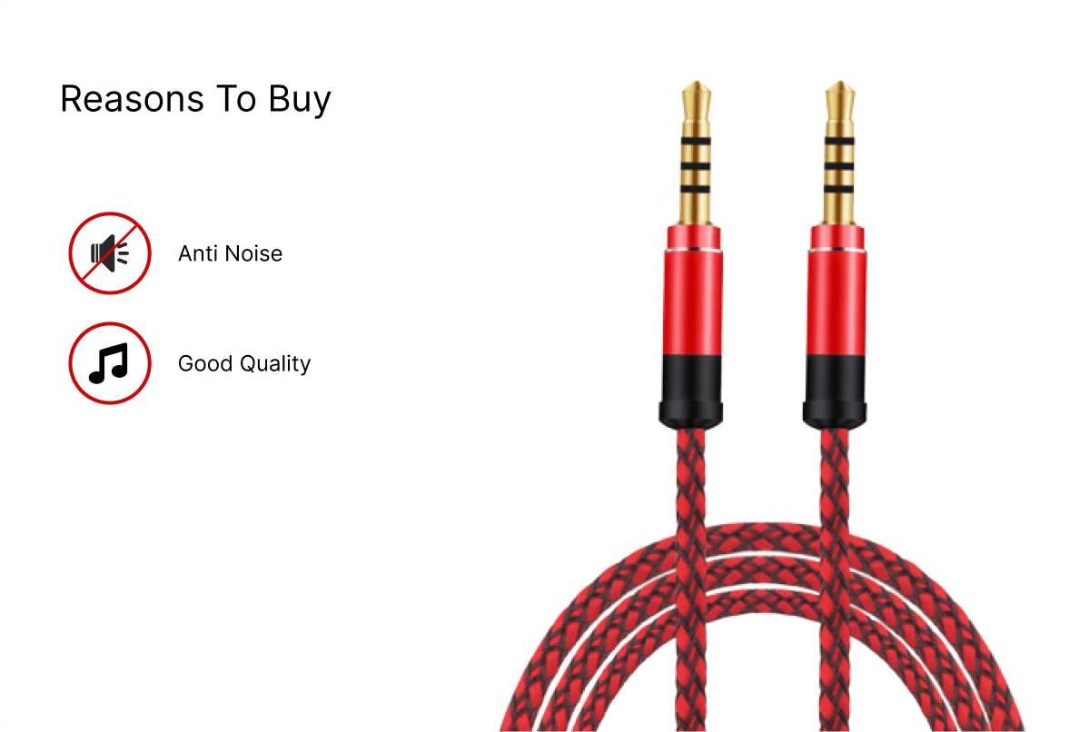 Stylish Hemp Rope Design AUX Cable 3