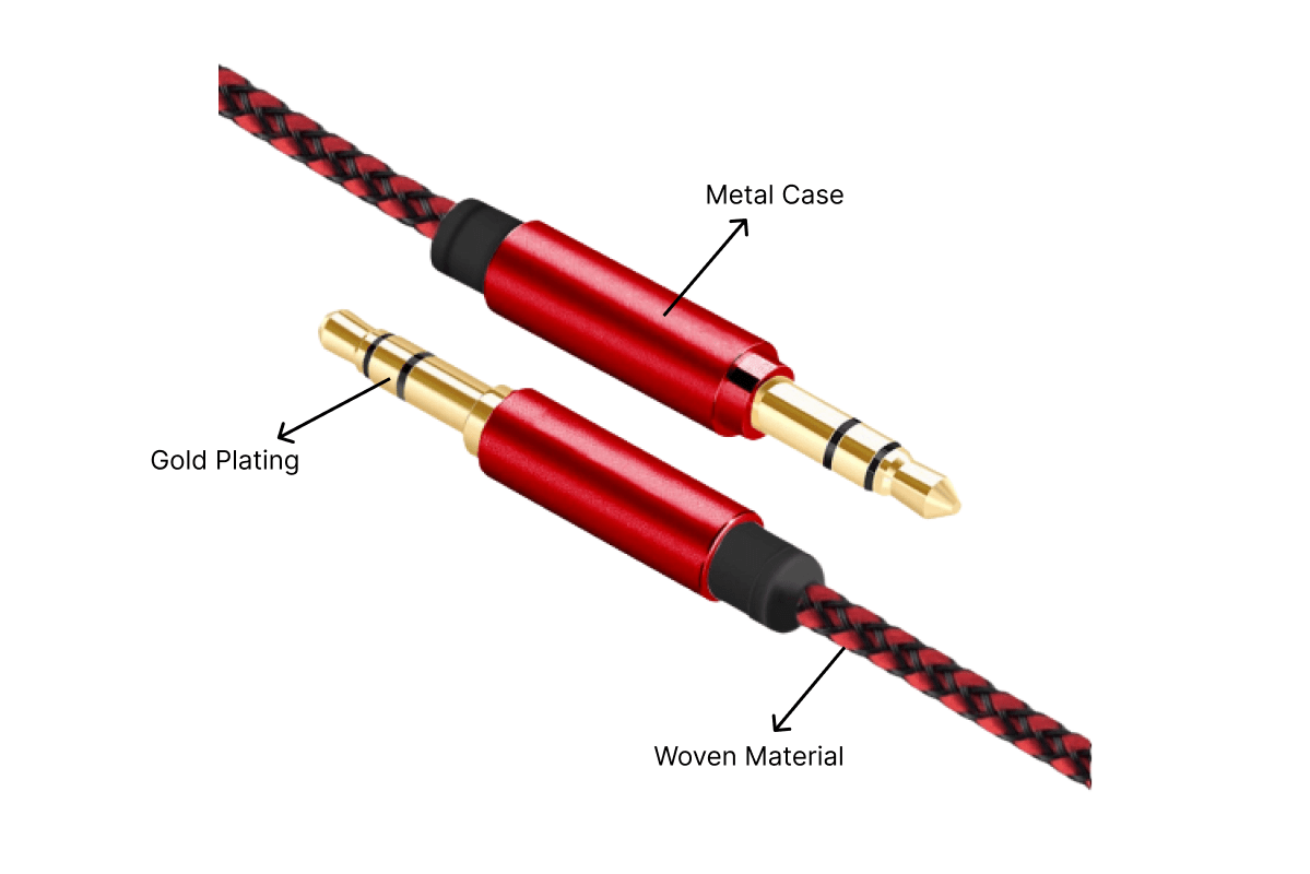 Stylish Hemp Rope Design AUX Cable 4